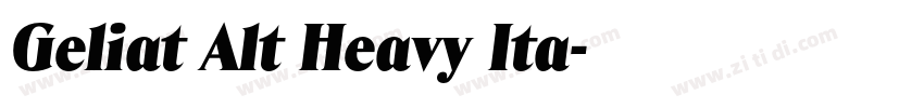 Geliat Alt Heavy Ita字体转换
